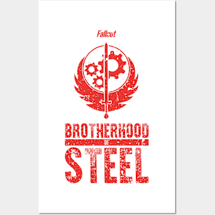 FALLOUT: BROTHERHOOD OF STEEL (WHITE SHIRT GRUNGE) Posters and Art